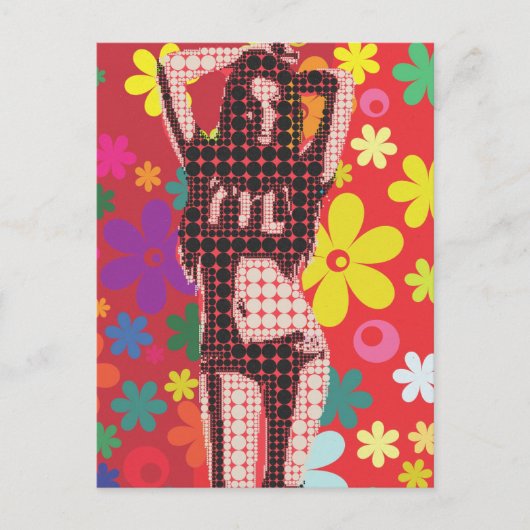 Hippy Flower child 60s-thema Briefkaart (Voorkant)