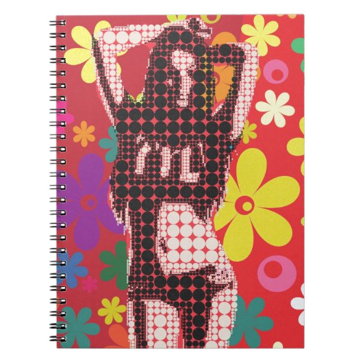 Hippy Flower child 60s-thema Notitieboek (Voorkant)