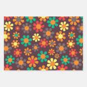 Hippy Flower Daisy Inpakpapier Vel (Voorkant 3)