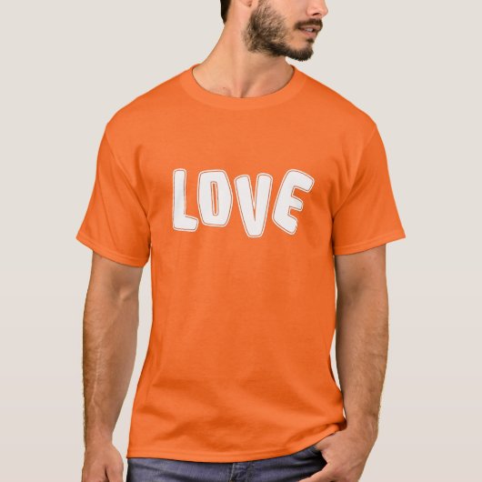 Hippy Flower Power Love T-shirt (Voorkant)