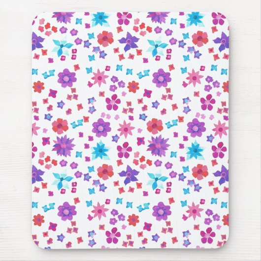  Hippy Flower-Power Mousepad Muismat (Voorkant)