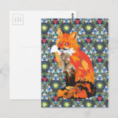 Hippy Fox Briefkaart (Voorkant / Achterkant)
