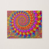 Hippy Fractal Pattern Pink Turquoise & Yellow Legpuzzel (Horizontaal)