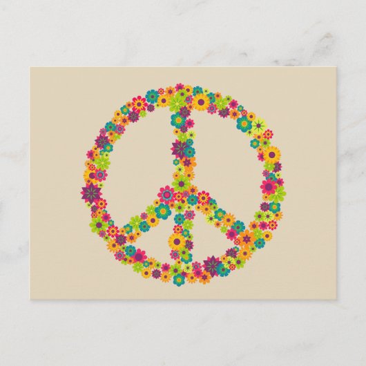 Hippy-gebuilbloemen Briefkaart (Voorkant)