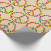 Hippy-gebuilbloemen Cadeaupapier (Hoek)