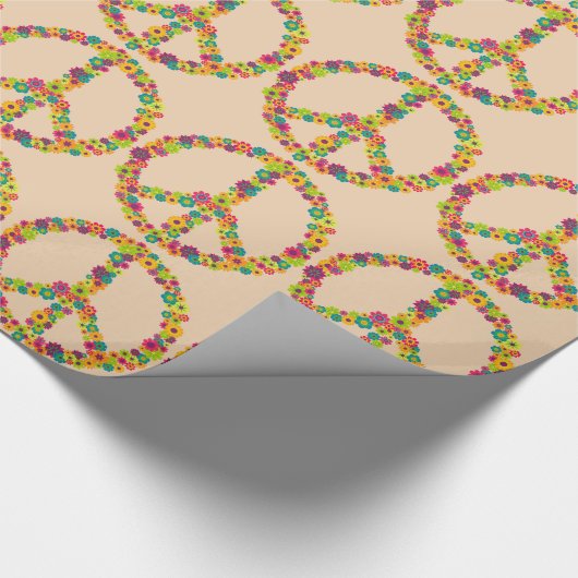 Hippy-gebuilbloemen Cadeaupapier (Hoek)