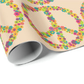 Hippy-gebuilbloemen Cadeaupapier (Rol Hoek)