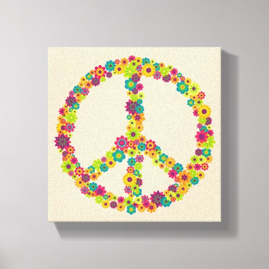 Hippy-gebuilbloemen Canvas Afdruk (Voorkant)