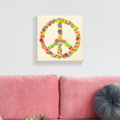 Hippy-gebuilbloemen Canvas Afdruk (Insitu (Woonkamer))