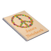 Hippy-gebuilbloemen Notitieboek (Rechterzijde)