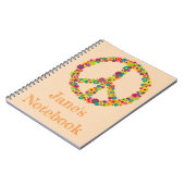 Hippy-gebuilbloemen Notitieboek (Linkerzijde)