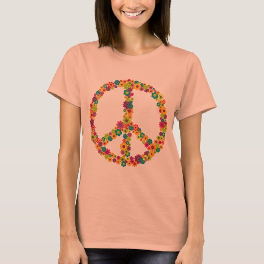 Hippy-gebuilbloemen T-shirt (Voorkant)