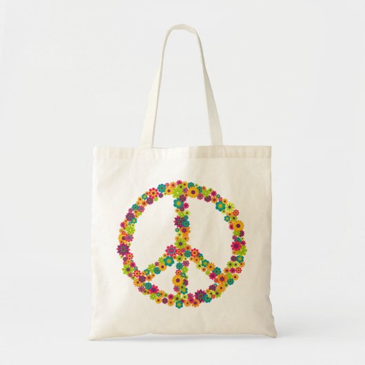 Hippy-gebuilbloemen Tote Bag (Voorkant)