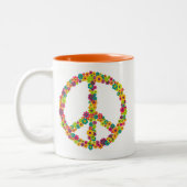 Hippy-gebuilbloemen Tweekleurige Koffiemok (Links)