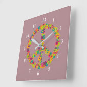 Hippy-gebuilbloemen Vierkante Klok (Hoek)