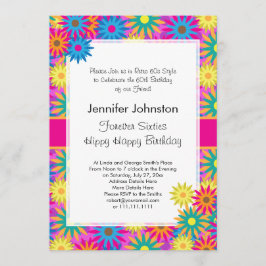 Hippy Gelukkige Verjaardag 1960 Retro 60e BDay Par Kaart