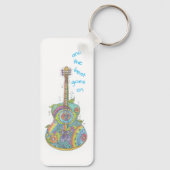 Hippy-gitaar Sleutelhanger (Achterkant)