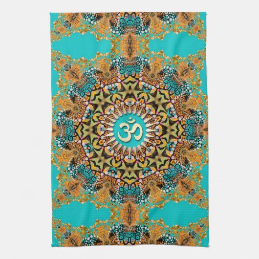 Hippy Goa Psychedelic Batik OM Doek Banner Theedoek (Verticaal)