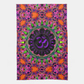 Hippy Goa Roze 'adelic Paarse OM Doek Banner Theedoek (Verticaal)