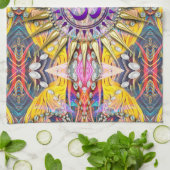 Hippy Goa Solar Paarse OM Doek Banner Theedoek (Gevouwen)