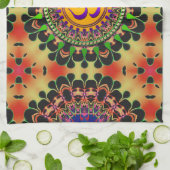 Hippy Goa Sun 'delica Paarse OM Doek Banner Theedoek (Gevouwen)