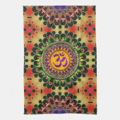 Hippy Goa Sun 'delica Paarse OM Doek Banner Theedoek (Verticaal)