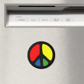 Hippy Groovy Peace Symbol Magneet (Insitu (Vaatwasser))