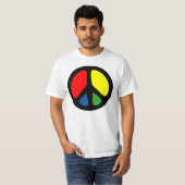 Hippy Groovy Peace Symbol T-shirt (Voorkant volledig)