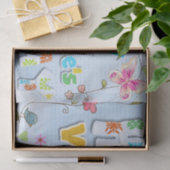 Hippy Groovy Style Happy Valentijnsdag Tissuepapier (Geschenk)