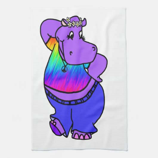 Hippy Hippo Theedoek (Verticaal)