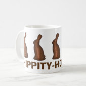 Hippy Hop Chocolate Easter Bunny Rabbit Koffiemok (Voorkant links)