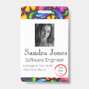 Hippy ID-kaart (verticaal/portret) Badge