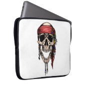 Hippy Jolly Roger Skull Laptop Sleeve (Voorkant Rechts)