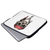 Hippy Jolly Roger Skull Laptop Sleeve (Voorkant onderkant)