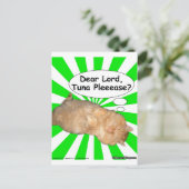 Hippy Kat Beste Heer, Tuna Pleeease? Briefkaart (Staand voorkant)