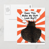 Hippy Kat maakt dit mijn kont groot? Briefkaart (Voorkant / Achterkant)