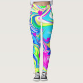 Hippy Love Hearts Bubblegum Marble Leggings (Voorkant)