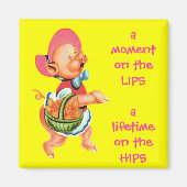 Hippy Miss Piggy Koelkast Magnet (Voorkant)