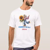HIPPY OMA VOOR HARRIS WALZ 2024 T-SHIRT (Voorkant)