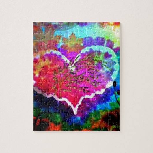 Hippy op Heart Rainbow Tie Dye gift collectie Legpuzzel (Verticaal)