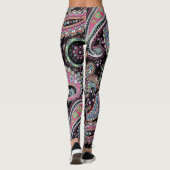 Hippy Paisley Bandanna Unique Retro Pants Custom Leggings (Achterkant)
