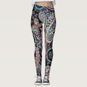 Hippy Paisley Bandanna Unique Retro Pants Custom Leggings (Voorkant)