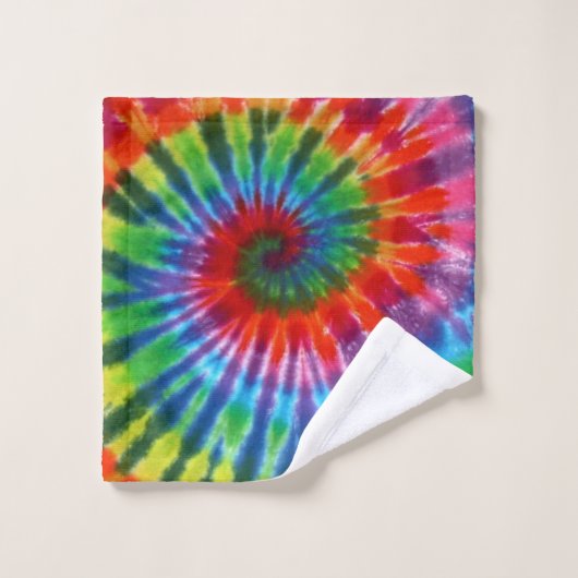 Hippy Peace Retro 60s Tie Dye Bad Handdoek (Wasdoekje)