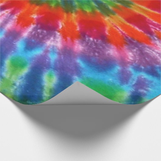 Hippy Peace Retro 60s Tie Dye Cadeaupapier (Hoek)