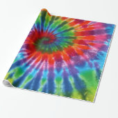 Hippy Peace Retro 60s Tie Dye Cadeaupapier (Uitgerold)
