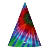 Hippy Peace Retro 60s Tie Dye Feesthoedjes (Links)