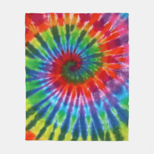 Hippy Peace Retro 60s Tie Dye Fleece Deken