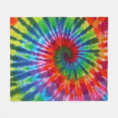 Hippy Peace Retro 60s Tie Dye Fleece Deken (Voorkant (Horizontaal))