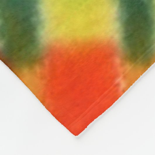 Hippy Peace Retro 60s Tie Dye Fleece Deken (Hoek)