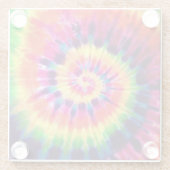 Hippy Peace Retro 60s Tie Dye Glazen Onderzetter (Achterkant)